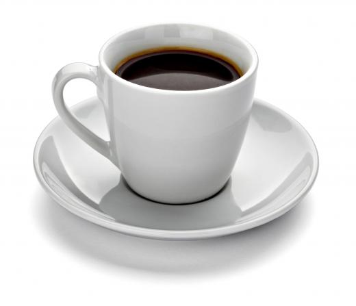 Coffee in a porcelain cup.