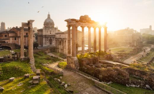 Roman architecture drew heavily upon the styles of both the Greek and the Hellenistic eras.