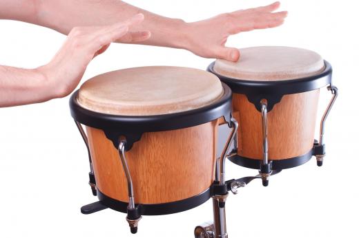 Bongos are part of the world percussion group.