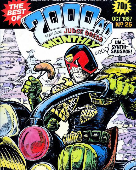 Judge Dredd is an example of a graphic novel series.