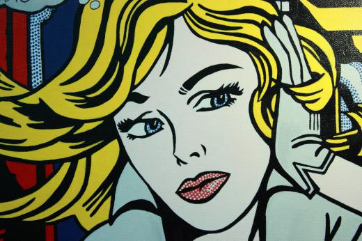 Pop Art in the style of Roy Lichtenstein.