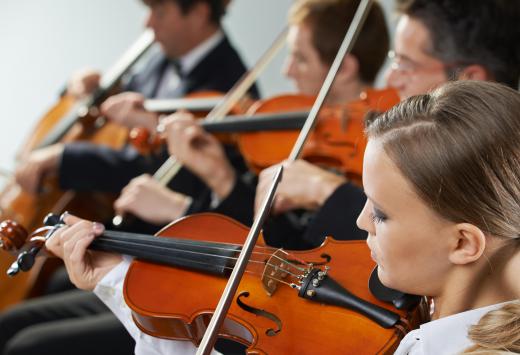 A violin concerto may be written for two or three violins.