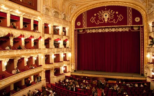 Opera glasses can be helpful for people seated in the theater's back rows.